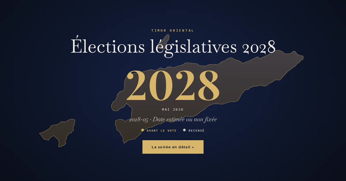 Timor oriental · Élections législatives