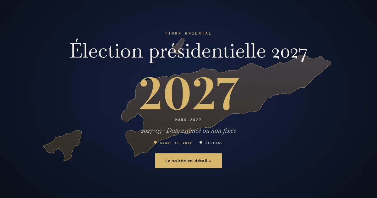 Timor oriental · Élection présidentielle