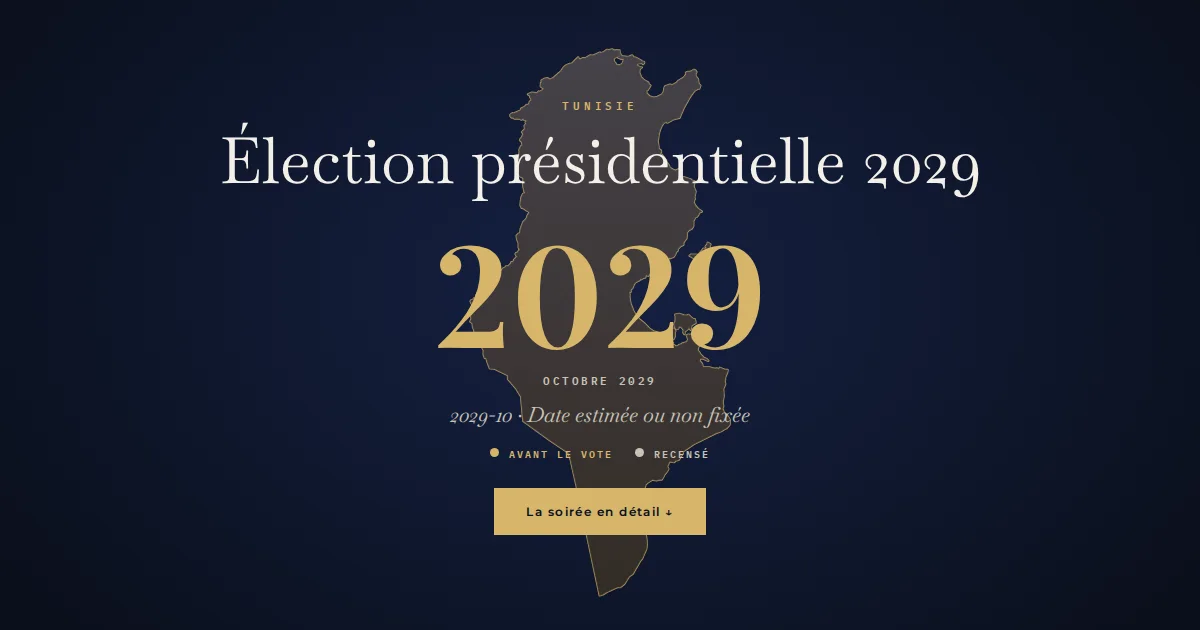Tunisie · Élection présidentielle
