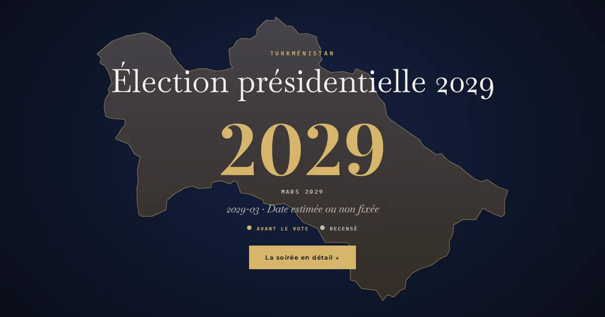 Turkménistan · Élection présidentielle