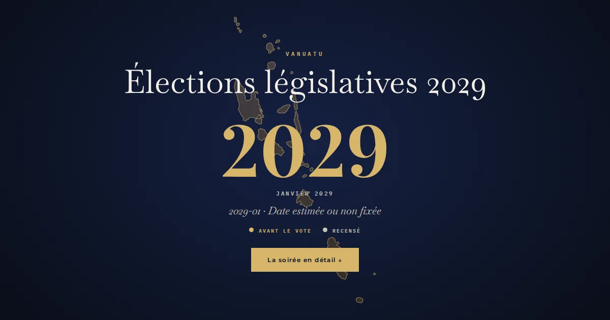 Vanuatu · Élections législatives